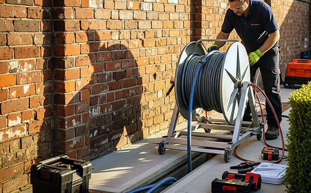 Plumber Hose Reel Setup
